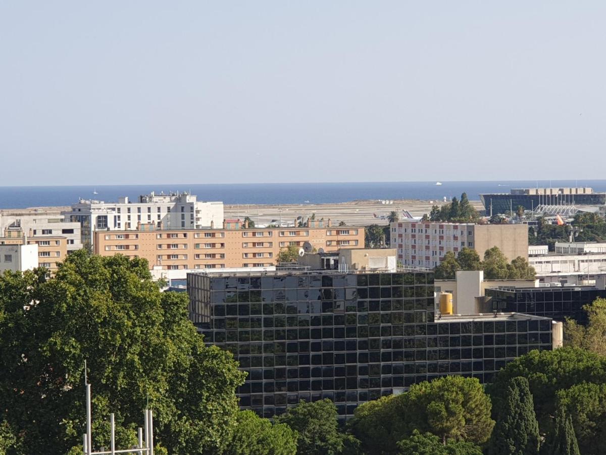 Big Flat Sea Vieuw 95 M2 5 Rooms Near Airport 5 Min Train 3 Min And Tram On Site, Beach 7 Min, 2 Showers And 2 Toilets , Neuf Grand Appartement 95 M2 5 Chambres Proche Aeroport 5 Min Train 3 Min Et Tramway Sur Place, Plage 7 Min 2 Douches Et 2 Wc Vue Nice Eksteriør bilde
